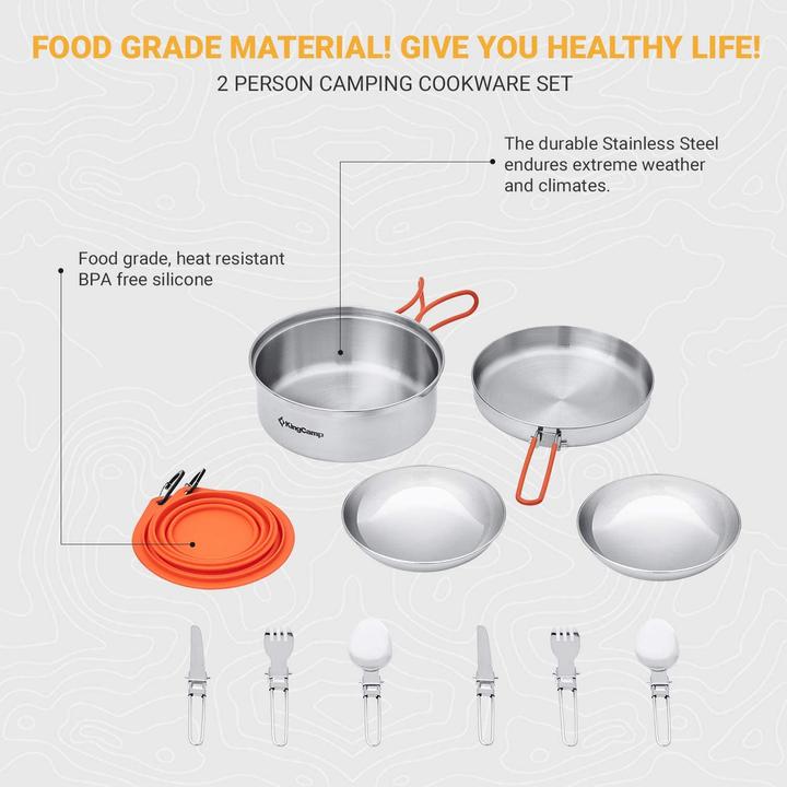 Produktbild Kingcamp Camping Kochgeschirr Set (17pcs, 2 Personen)