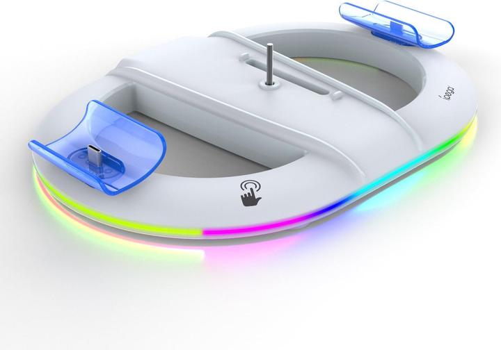 Actual product image iPega P5S045 Vertical Charging Stand with RGB for PS5 Slim/PS5 Pro White (Damage Package) (PS5)