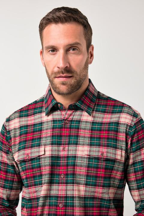 Produktbild JP1880 Karo-Flanellhemd, Langarm, Kentkragen, Modern Fit (6XL)