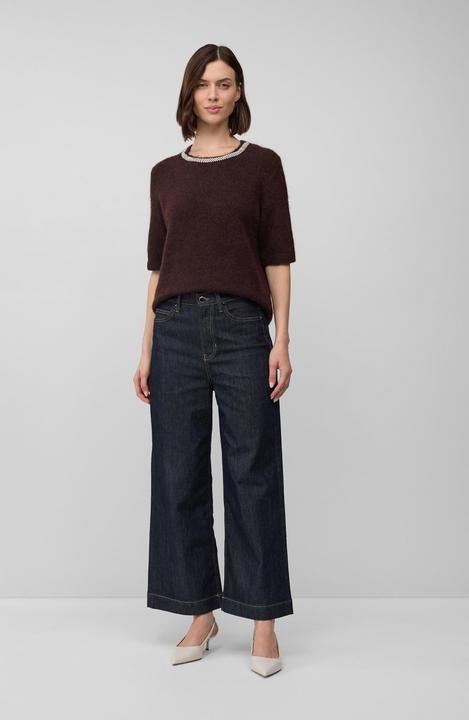 Produktbild s.Oliver Strickpullover Softer Kurzarm-Pullover aus Wollmix mit Schmuck-Detail (34)