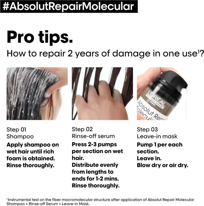 Produktbild L'Oréal Professionnel Absolut Repair Molecular (300 ml, Flüssiges Shampoo)