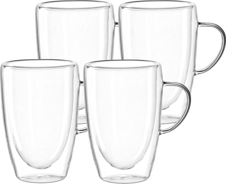 Image du produit Leonardo Tasse à café Duo 400 ml, 4 pièces, Transparent (400 ml, 4 x)