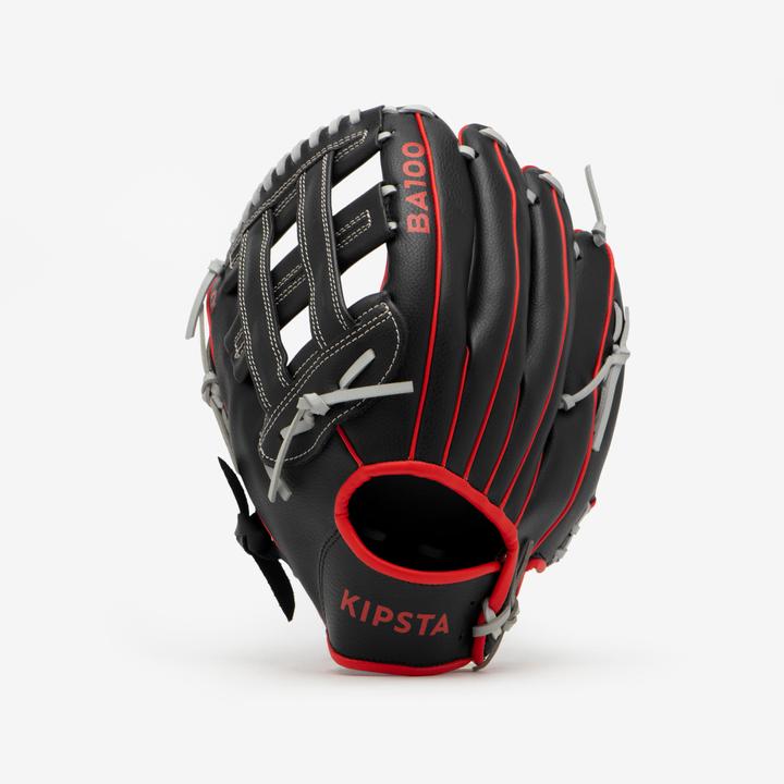 Kipsta Guanto da baseball da donna/uomo - BA100 LHT nero/rosso