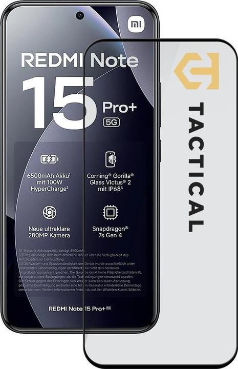 Tactical Glass Shield 5D for Xiaomi Redmi Note 15 Pro+ Black (Xiaomi Redmi Note 15)