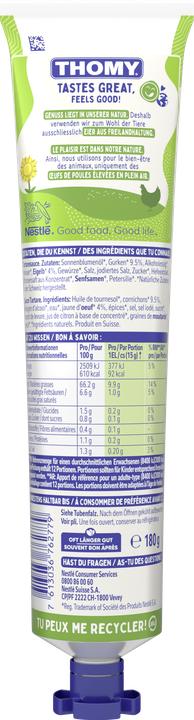 Nährwerte und Zutaten THOMY Tartare Sauce (180 g)