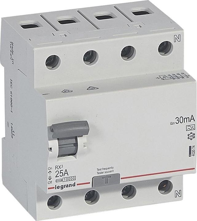 Actual product image Legrand LEG 402074 RX3 FI 25A 4P 30MA A