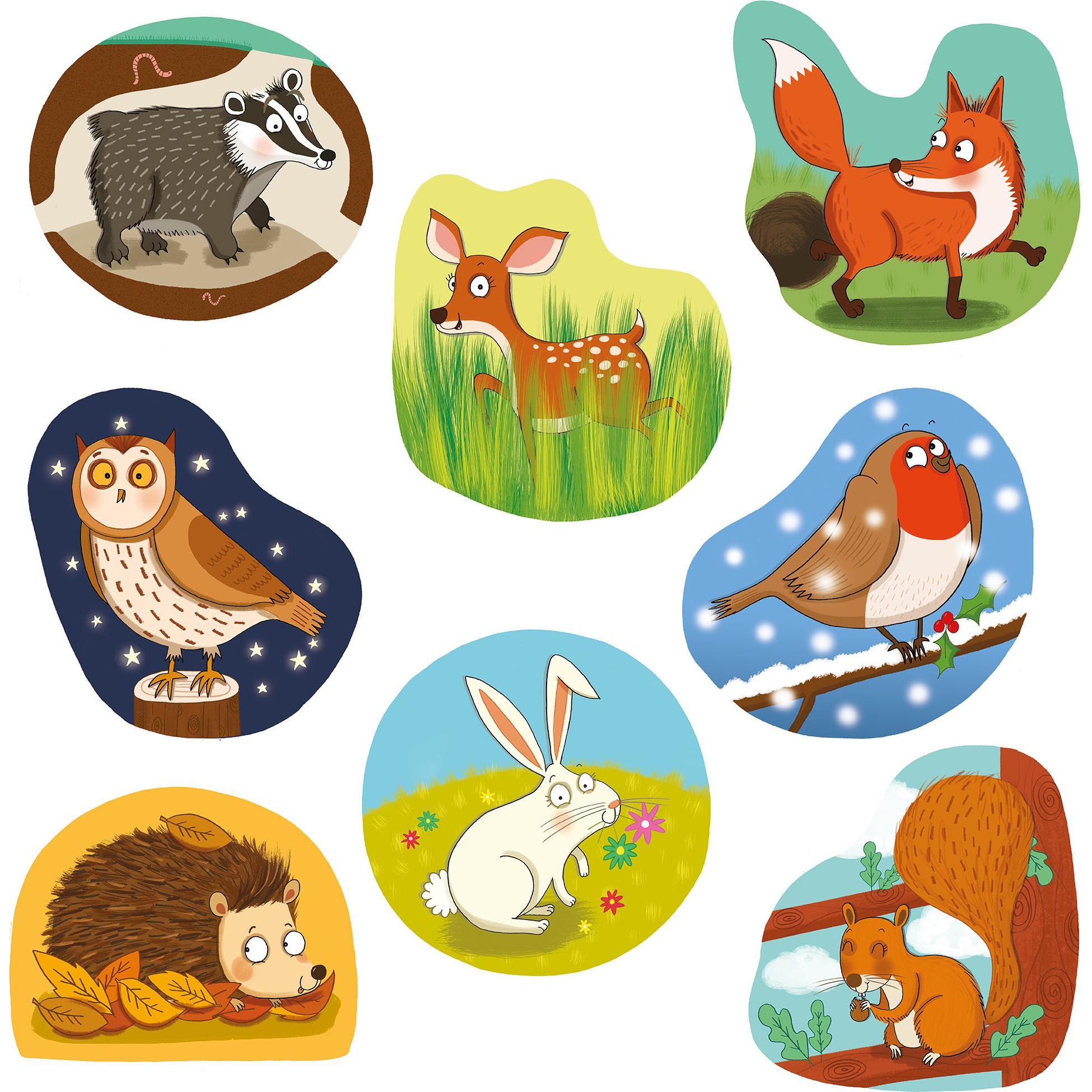 Thumbnail - Gibsons G1034 Puzzle 8 x 2-16 pcs. Woodland Friends (2 Teile)