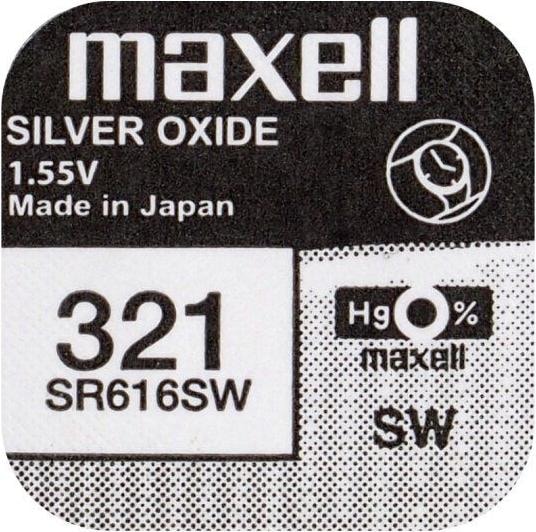 Actual product image Maxell 321 / SR616SW (1 pcs., SR616, 16 mAh)