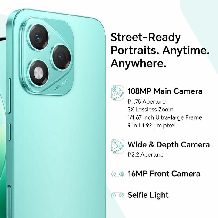 Produktbild Honor 400 Lite (256 GB, Marrs Green, 6.70", SIM + eSIM, 5G)