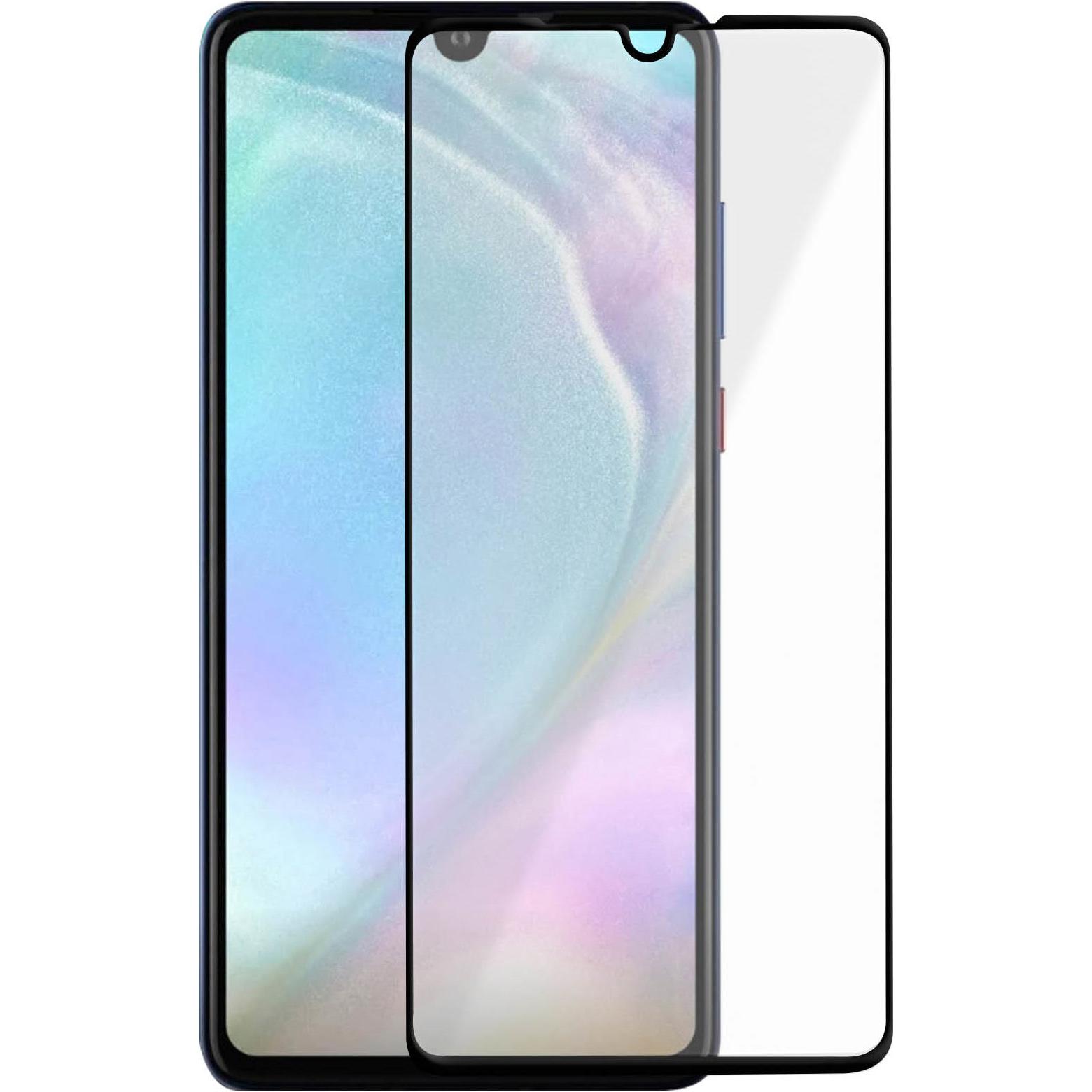 Avizar Panzerglas, Glas Schutzfolie, Schutzglas (1 Stück, Huawei P30), Smartphone Schutzfolie, Schwarz