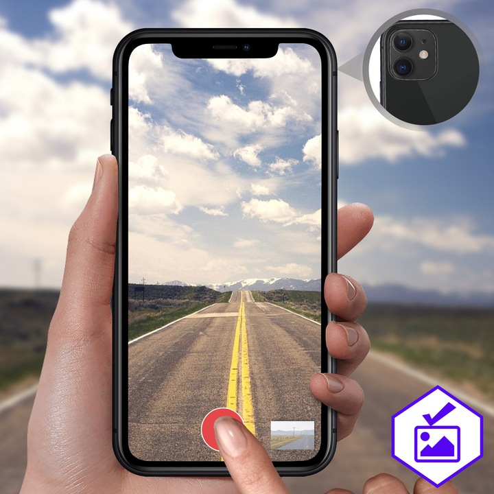 Actual product image Avizar Protective film, rear camera film, camera protection (1 Piece, Apple iPhone 12 mini)