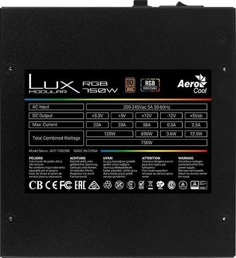 Actual product image AeroCool Lux RGB (750 W)