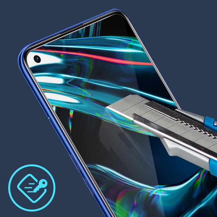 Produktbild Avizar Kristallklare Folie, Glas-Displayschutz (1 Stück, Realme 7 Pro)