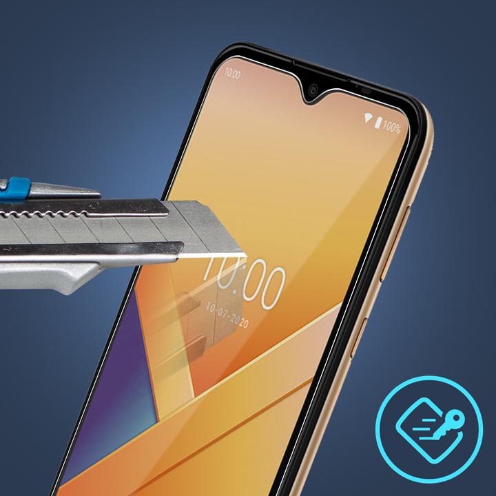 Actual product image Avizar Crystal clear film, glass screen protector (1 Piece, Wiko Y81)