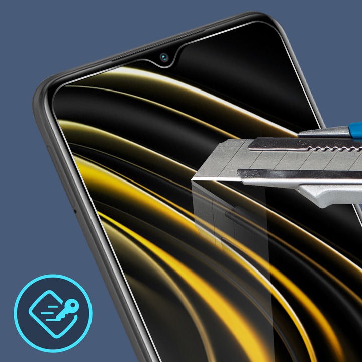 Produktbild Avizar Kristallklare Folie, Glas-Displayschutz (1 Stück, Xiaomi Poco M3)