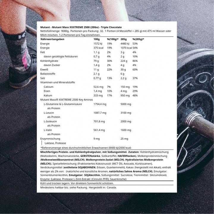 Produktbild Mutant Mass XXXtreme 2500 (Schokolade, 1 x, 9070 g)