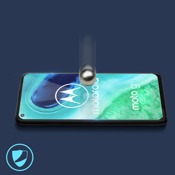 Produktbild Avizar Kristallklare Folie, Glas-Displayschutz (1 Stück, Motorola Moto G8)
