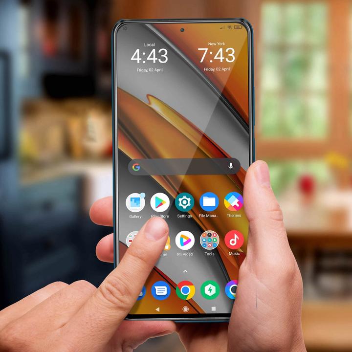 Actual product image Avizar Crystal clear film, glass screen protector (1 Piece, Xiaomi Mi 11i, Xiaomi Poco F3)