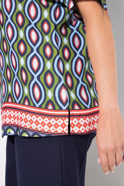 Immagine prodotto Ulla Popken Blusa dal taglio oversize con spacchetto sulle spalle, collo da camicia e mezze maniche (62)