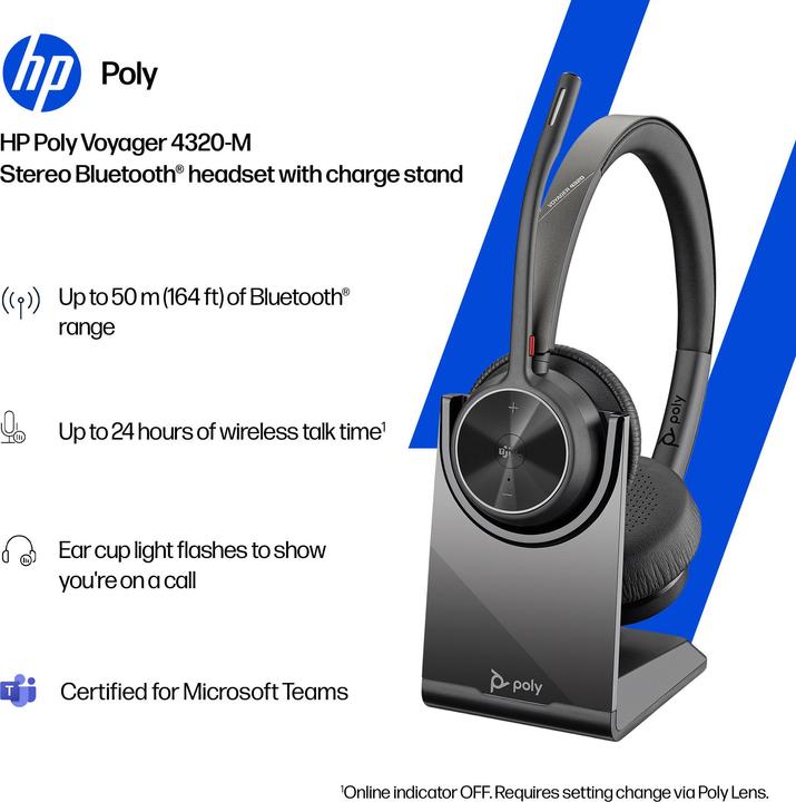 Immagine prodotto Poly Voyager 4320 UC (Senza fili, USB-C)