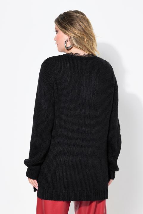 Produktbild Miamoda Pullover, Classic Fit, Grobstrick, Ausschnitt mit Spitze (56)
