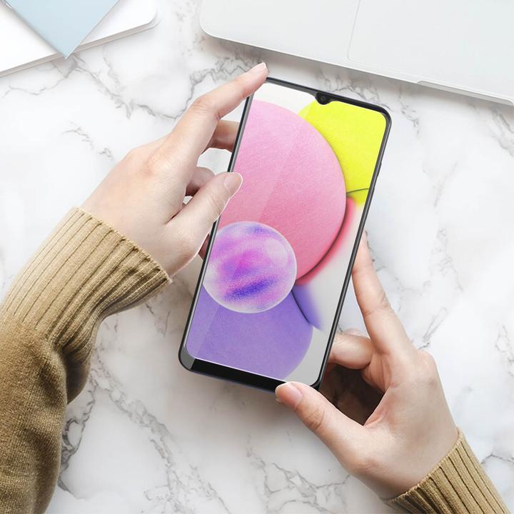 Actual product image Avizar Crystal clear film, glass screen protector (2 Piece, Samsung Galaxy A03s)
