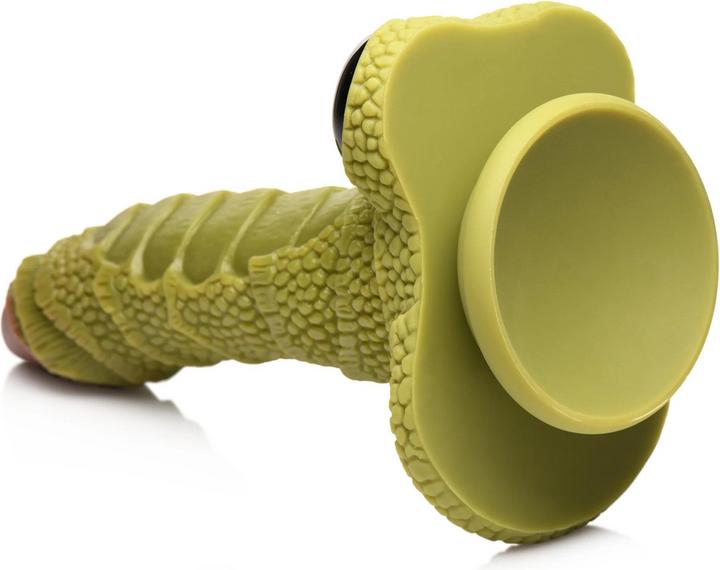 Actual product image Creature Cocks Swamp Monster Scaly Silicone Dildo - Black