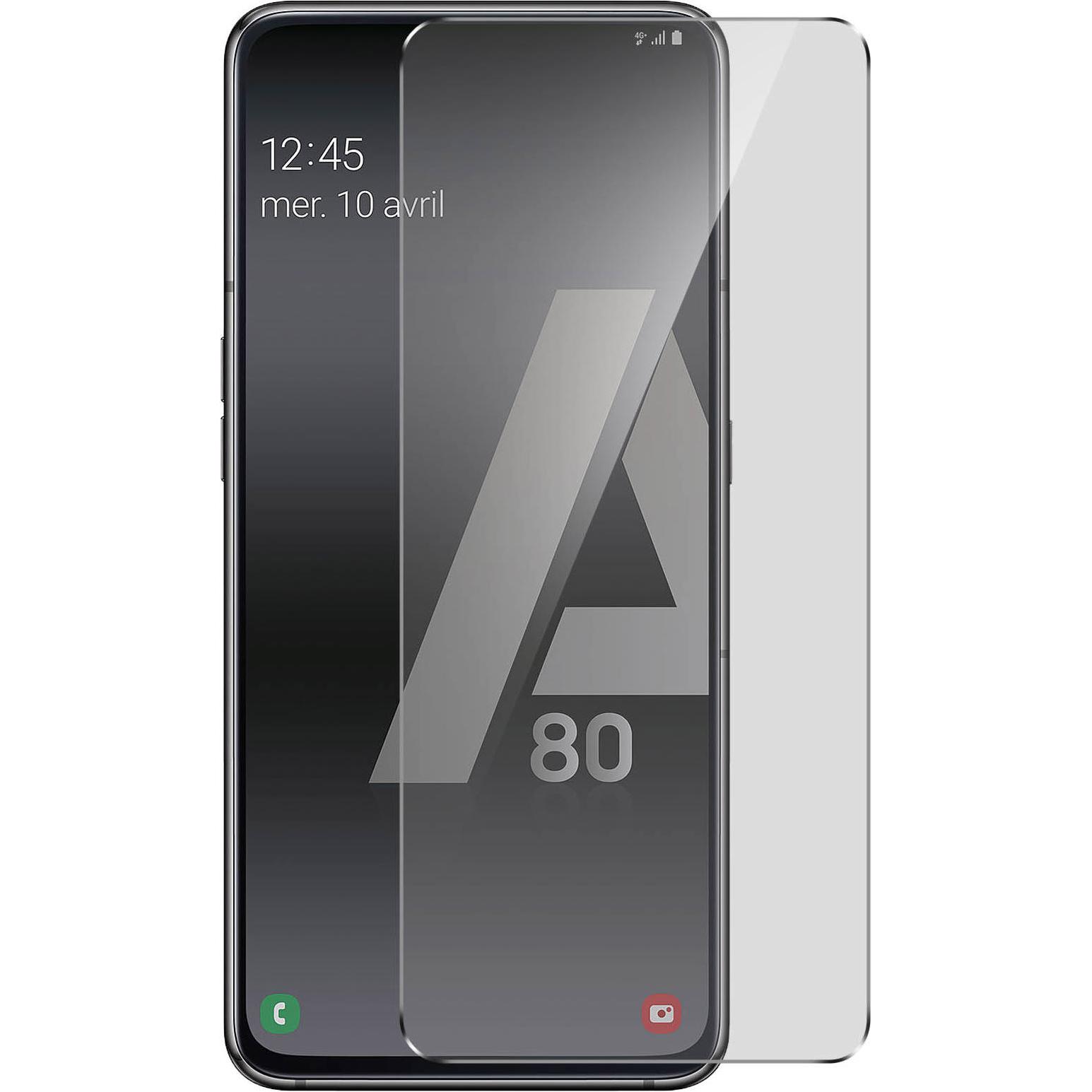 Avizar Kristallklare Folie, Glas-Displayschutz (1 Stück, Samsung Galaxy A80), Smartphone Schutzfolie, Transparent