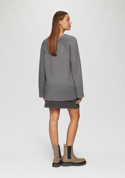Produktbild S.Oliver Strickpullover Strickpullover mit Raglanärmeln und Schlitz am Saum (42)