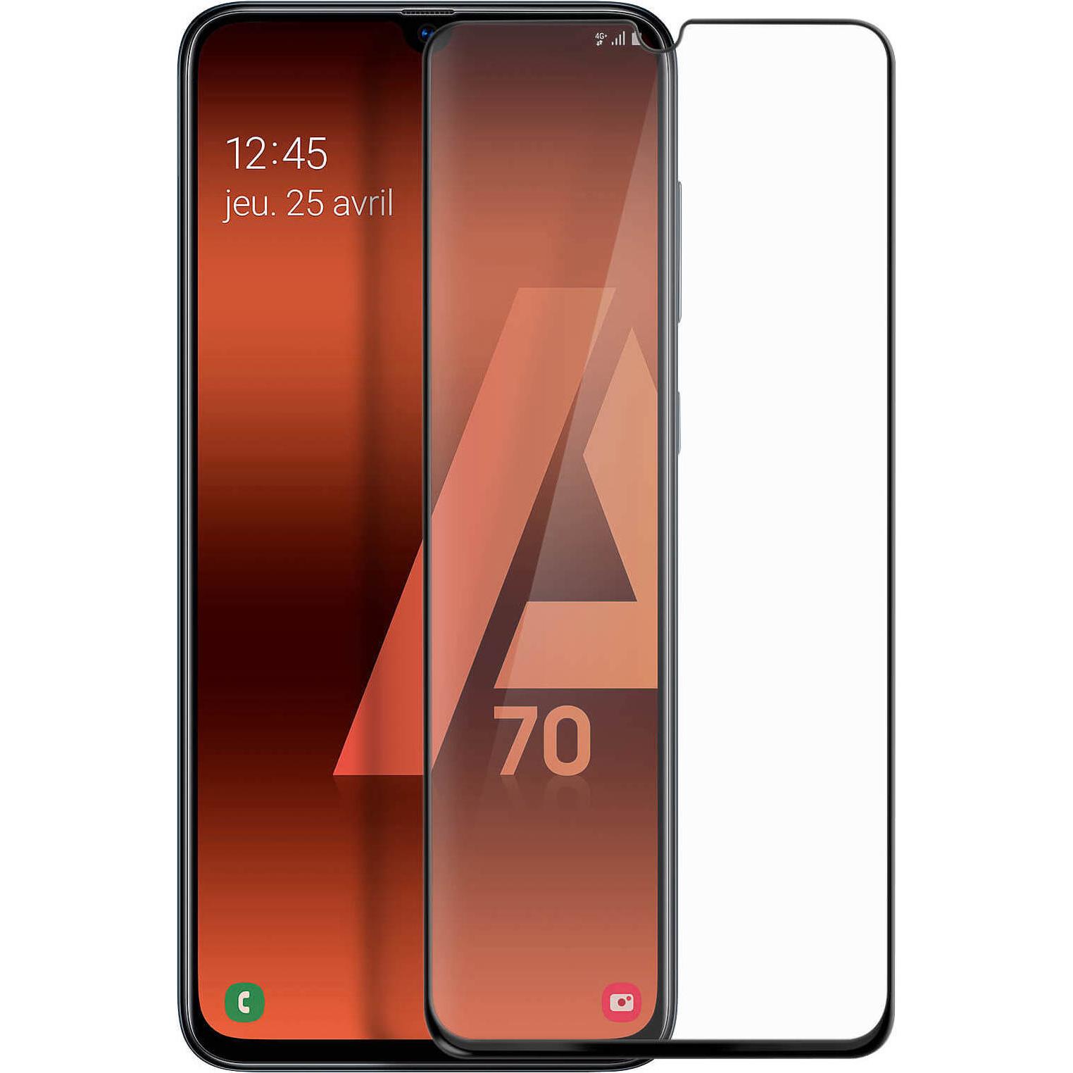 Avizar Displayschutzfolie, Case friendly Schutz (1 Stück, Samsung Galaxy A70), Smartphone Schutzfolie, Schwarz