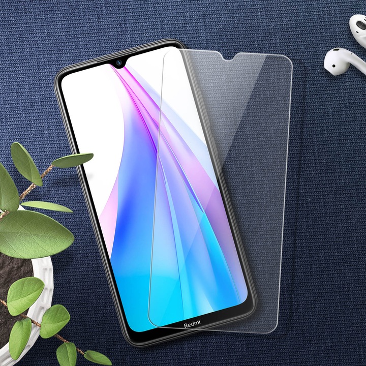 Produktbild Avizar Kristallklare Folie, Glas-Displayschutz (1 Stück, Xiaomi Redmi Note 8T)