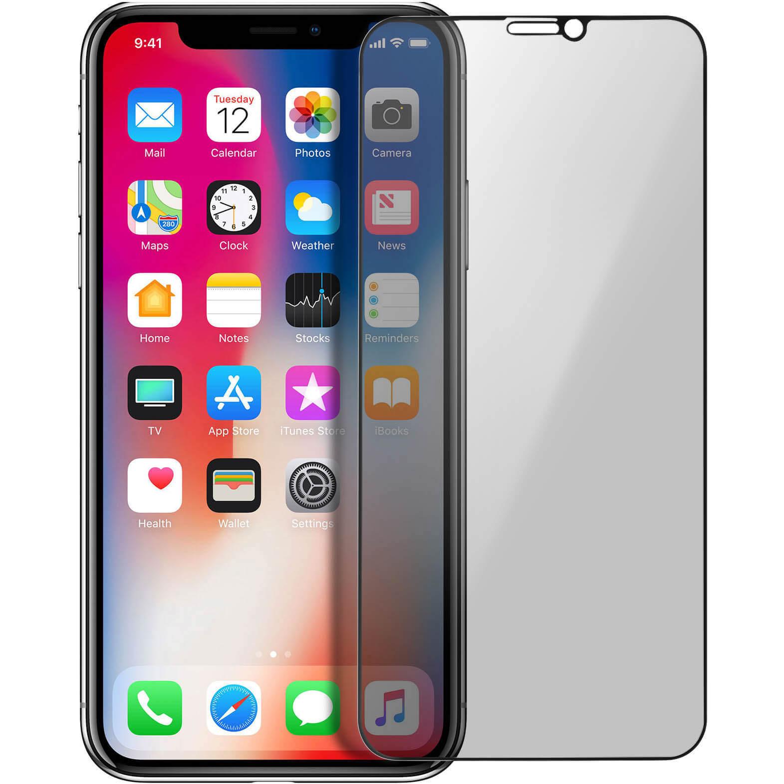 Avizar Displayschutzfolie, Privacy Blickschutzfolie (1 Stück, Apple iPhone 11 Pro), Smartphone Schutzfolie, Schwarz