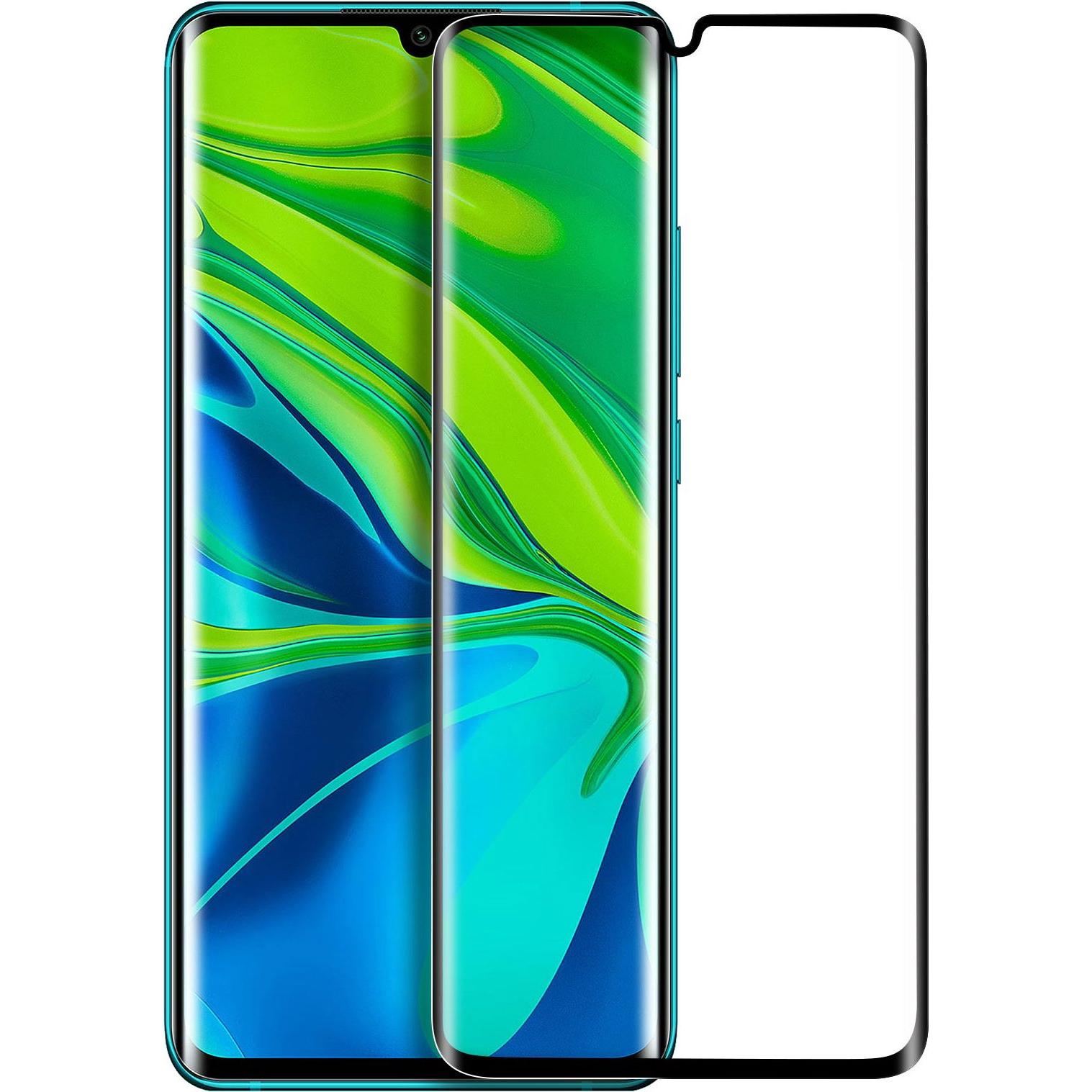 Avizar Displayschutzfolie, Case friendly Schutz (1 Stück, Xiaomi Mi Note 10 Lite), Smartphone Schutzfolie, Schwarz