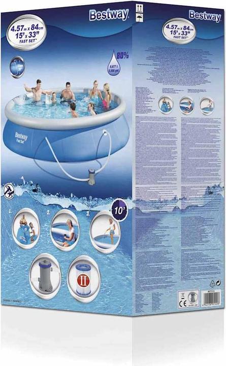 Productafbeelding Bestway APO Fast Set 457x84x74cm met pomp rond blauw