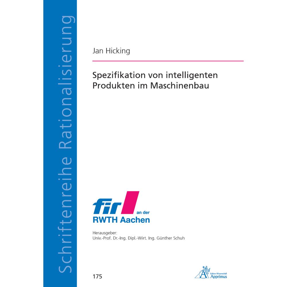 Spezifikation von intelligenten Produkten im Maschinenbau, Fachbücher von Jan Hicking