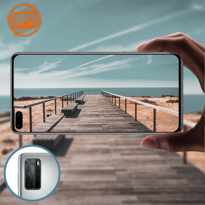 Actual product image Avizar Protective film, rear camera film, camera protection (1 Piece, Huawei P40 Pro+)