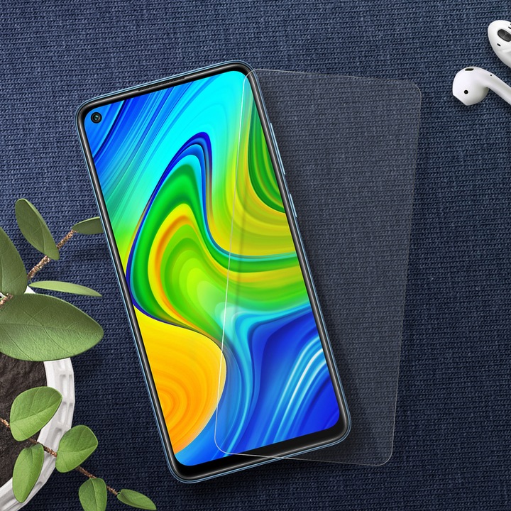Produktbild Avizar Kristallklare Folie, Glas-Displayschutz (1 Stück, Xiaomi Redmi Note 9)