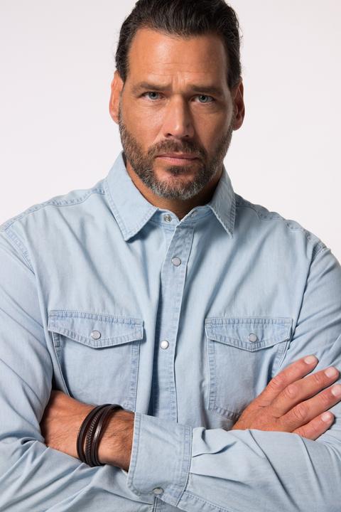Actual product image JP1880 JP 1880 Jeanshemd, Langarm, Kentkragen, Modern Fit (8XL)