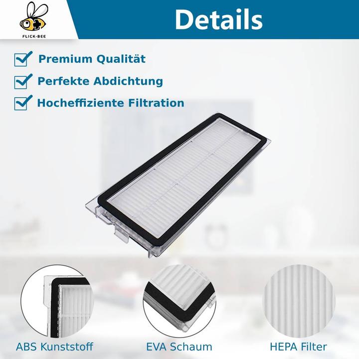 Actual product image Flickbee Filter 2er-Set für Roborock Qrevo MaxV, Qrevo Pro, Qrevo S, Qrevo Plus, Qrevo Curv