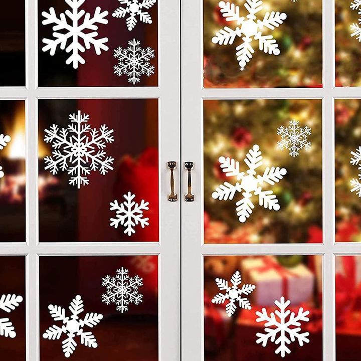 Image du produit Esmée Flocons de neige autocollants de fenêtre Décoration de Noël