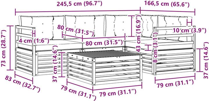 Produktbild vidaXL Outdoor-Sofa