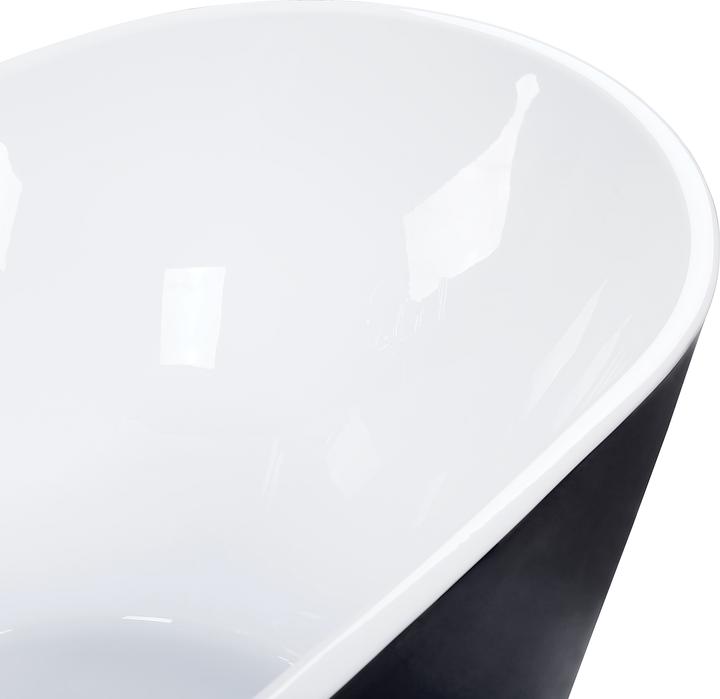 Actual product image Beliani Bathtub freestanding black oval 150 x 75 cm ANTIGUA (180 l, 150 cm, 75 cm)