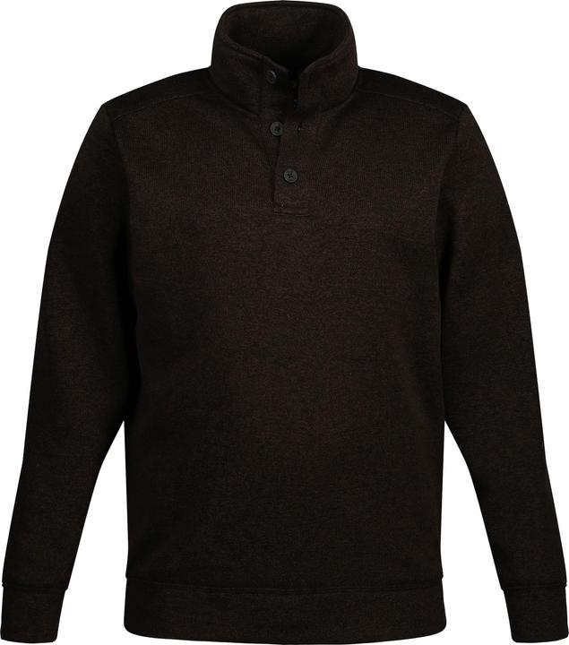Actual product image JP1880 Half-zip, knitted fleece, half-zip collar with buttons, tall (XXL)