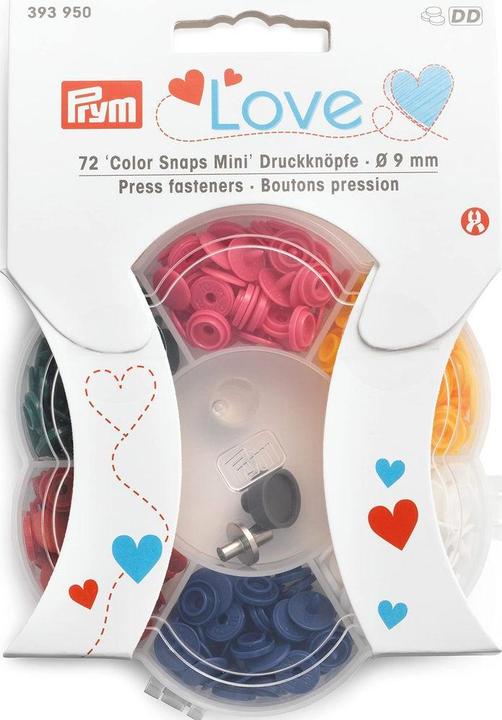 Actual product image Prym Love press stud colour snaps mini