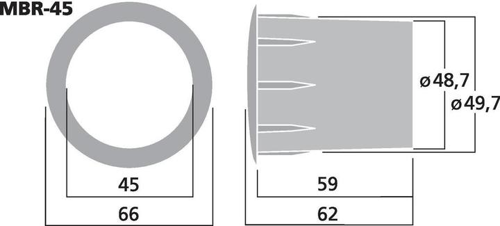Actual product image Monacor Bass-reflex tube
