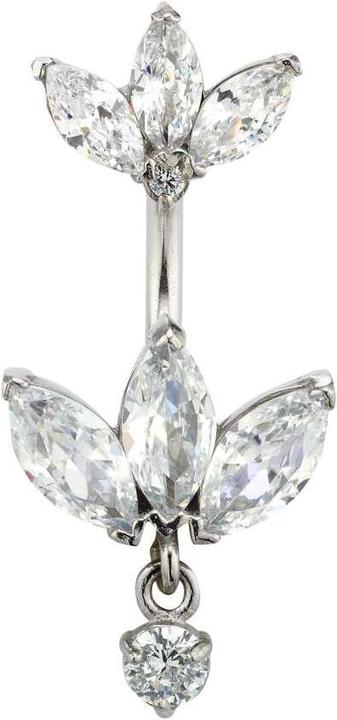 Image du produit Bijouteria Piercing nombril (Cristallin, Acier chirurgical 316L)