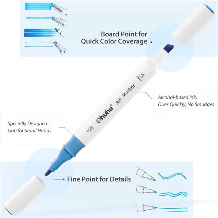 Produktbild Ohuhu Kunstmarker (Mehrfarbig, 48 x)
