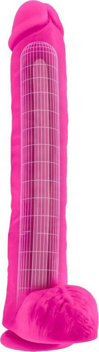 Actual product image Blush Novelties Au Naturel Bold Daddy Realistic 14 Inch Suction Cup Harness Compatible FlexiShaft Se