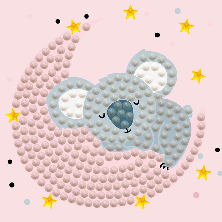 Produktbild Diamond Dotz Original Diamond Painting Starter Set "Hugging the Moon" 7x7 mit Bilderrahmen, 388 D