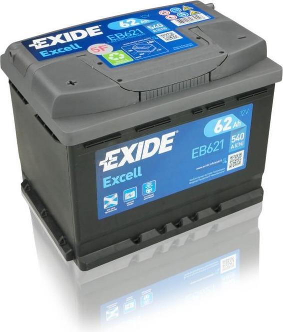 Produktbild Exide 62 Ah 540 A EN 12V (12 V, 62 Ah, 540 A)